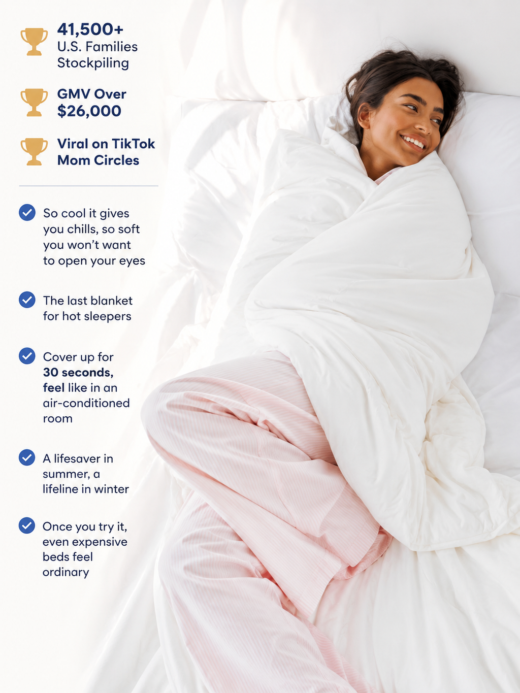 Cooling Blanket | Lightweight Breathable | Dual-Sided Silk Smooth & Cloud Soft Knit | Instant Cool Relief