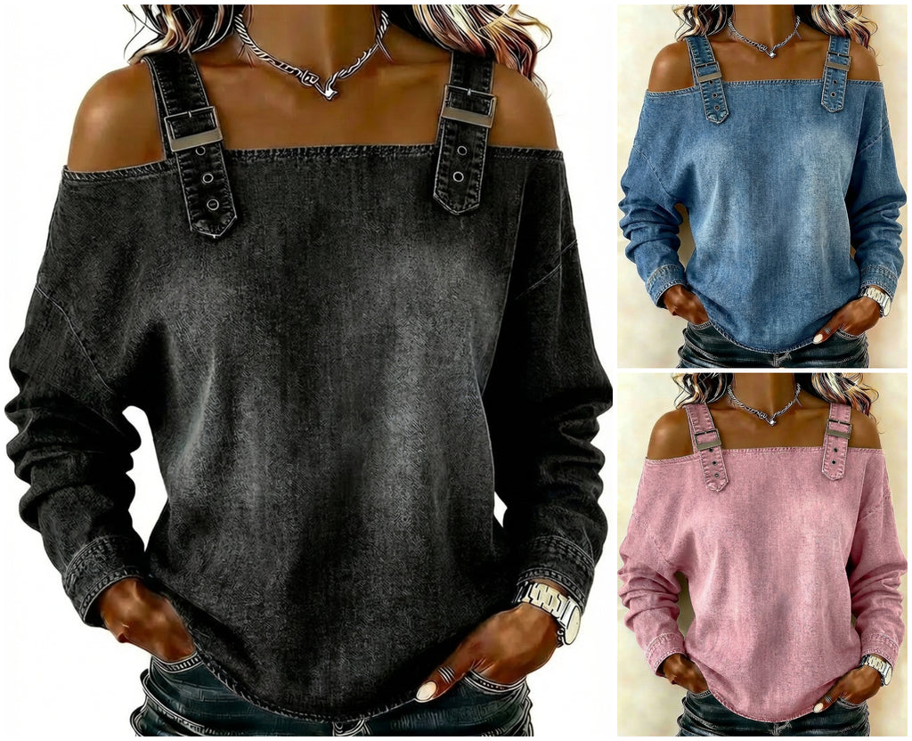 Women’s sleeveless denim shirt