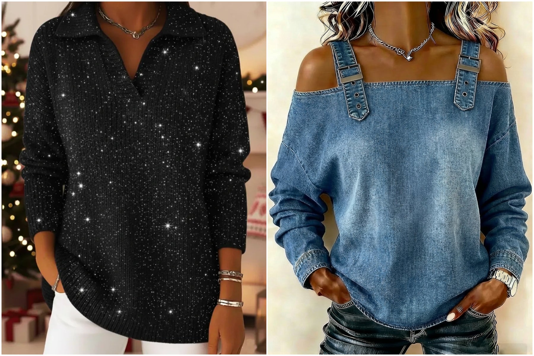 Women’s sleeveless denim shirt