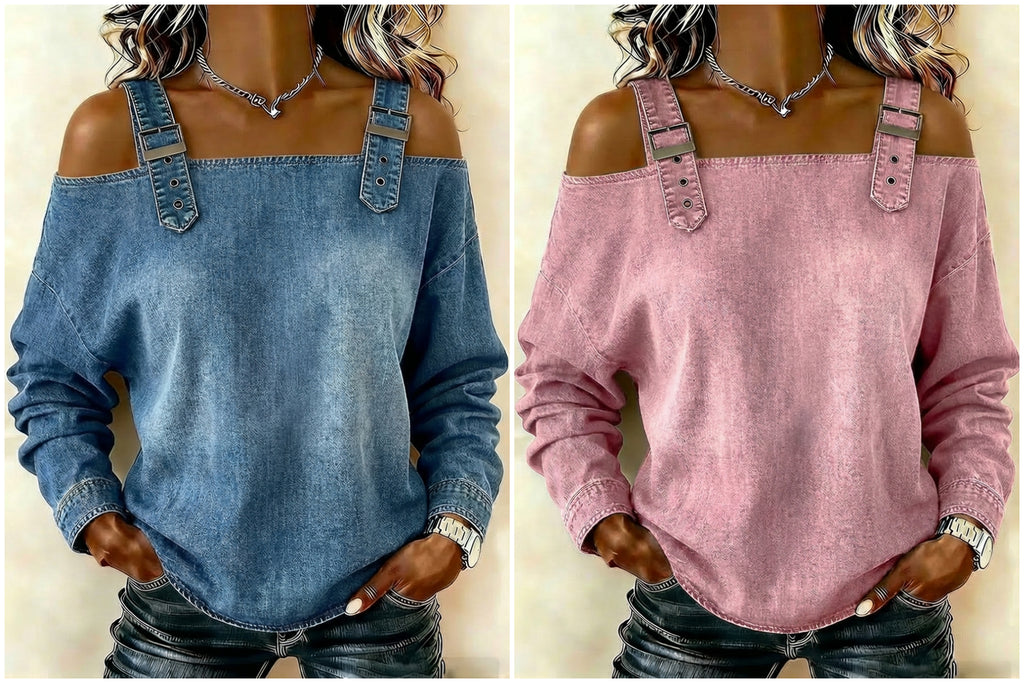 Women’s sleeveless denim shirt