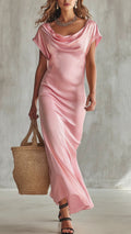 Women’s Elegant Solid-Color Dress