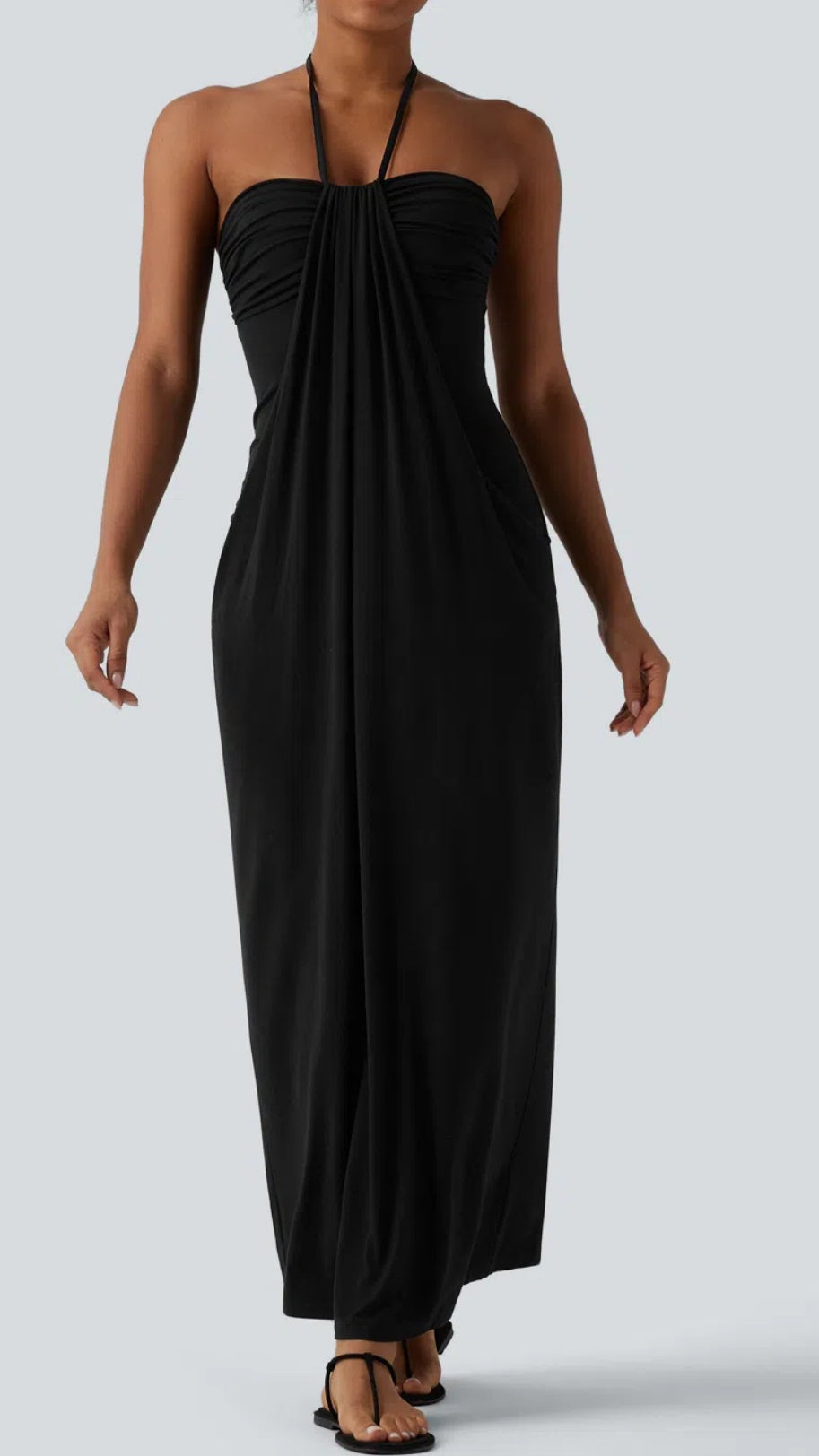 Women’s Halter-Neck Backless Maxi Dress