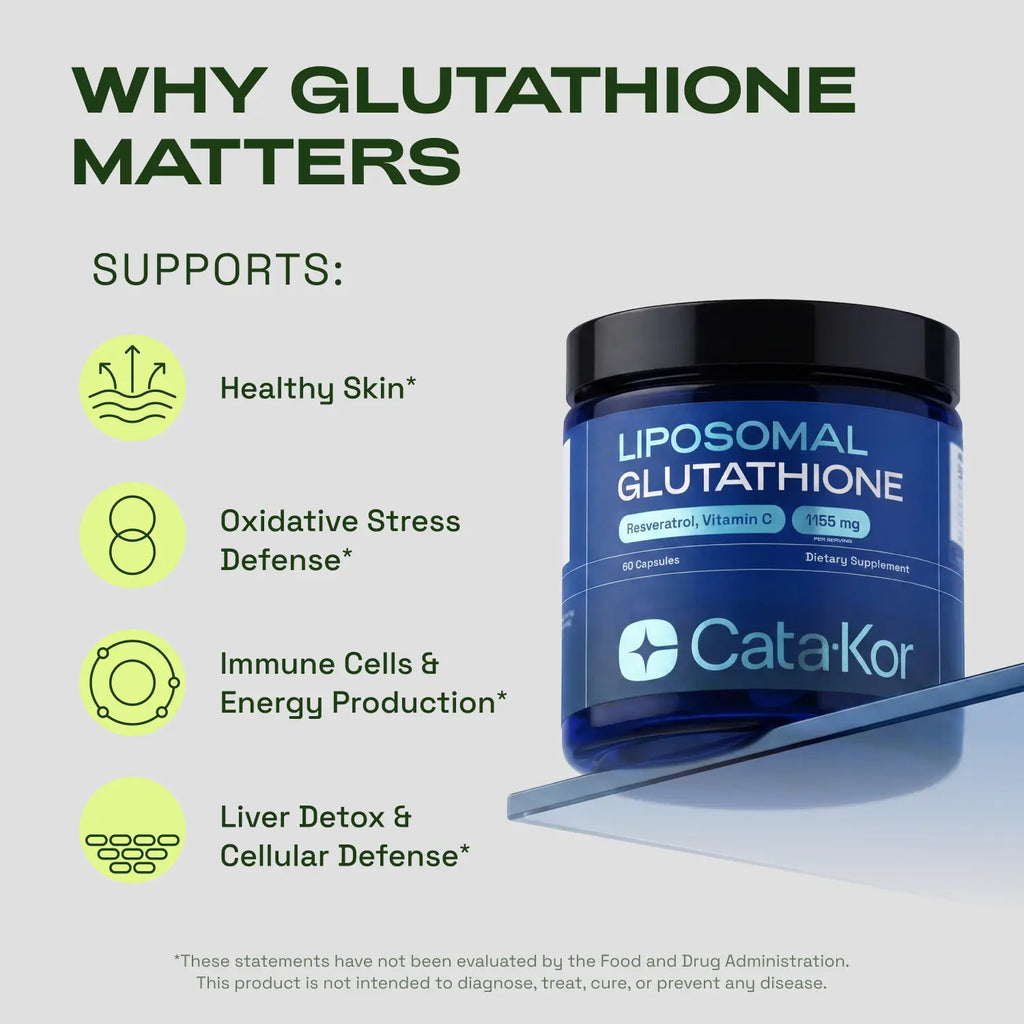 Liposomal Glutathione 1155mg | Vitamin C, Riboflavin, Selenium, Resveratrol | Antioxidant & Cellular Health | 60 Capsules