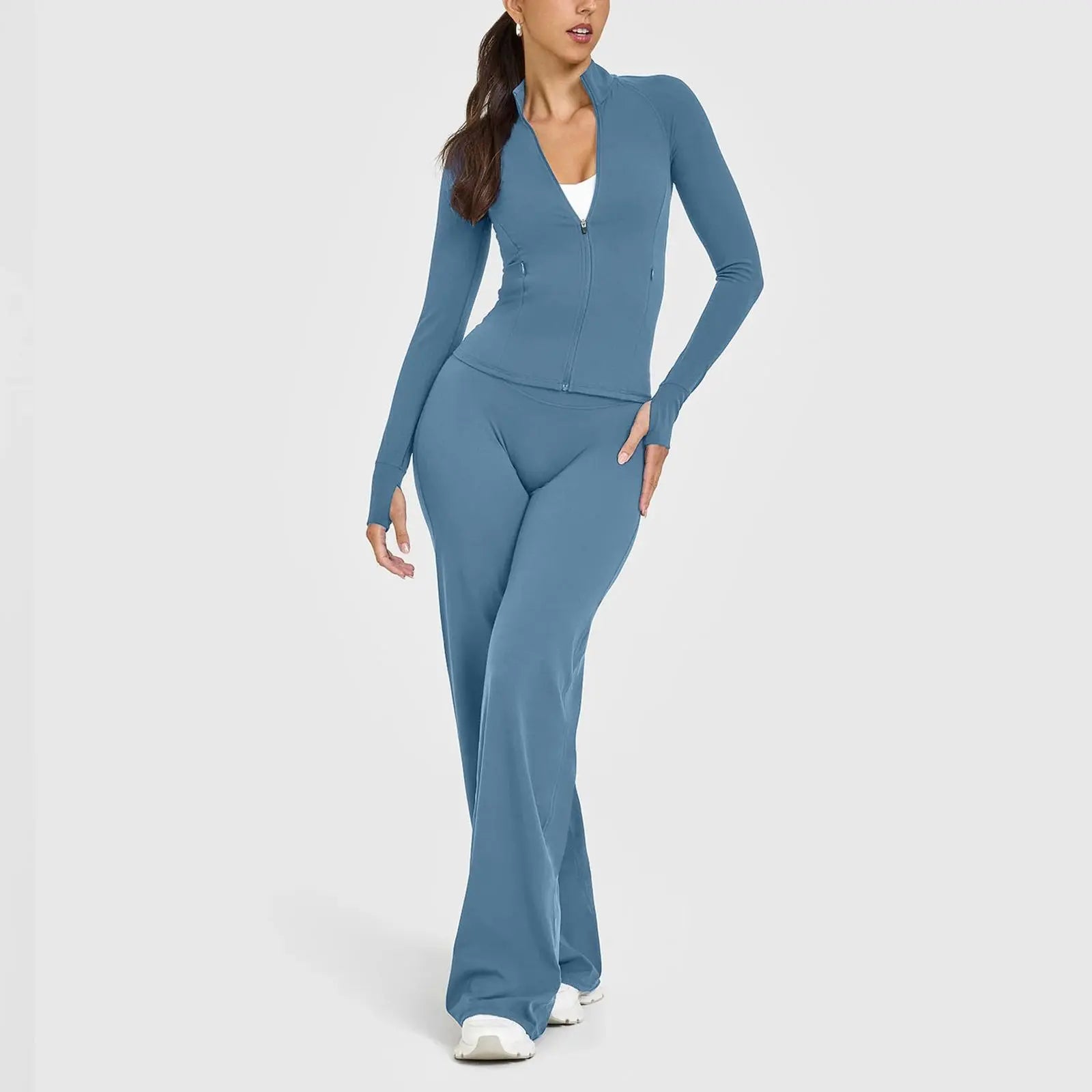 Women's Casual Pants | High Waisted | Loose-Fitting Wide Leg | Yoga | Comfortable Elastic Stretch | Straight Leg Hem