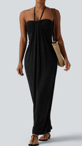 Women’s Halter-Neck Backless Maxi Dress