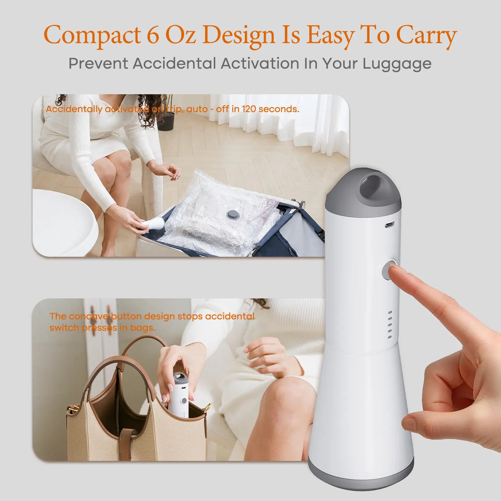 2026 Upgraded Cordless Vacuum Compression Bag Set, 24 Pack 3 Sizes Travel Storage Bags, USB Rechargeable Handheld Pump, Waterproof Reusable Space Saver Zipper Pouches for Luggage Suitcase Clothes Carry-On Packing