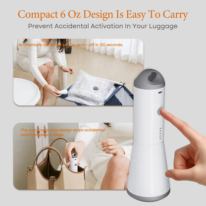 2026 Upgraded Cordless Vacuum Compression Bag Set, 24 Pack 3 Sizes Travel Storage Bags, USB Rechargeable Handheld Pump, Waterproof Reusable Space Saver Zipper Pouches for Luggage Suitcase Clothes Carry-On Packing