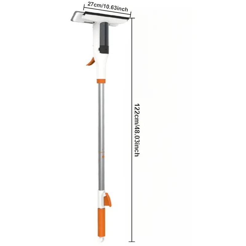 3-in-1 Glass Cleaning Kit – Durable Metal Pole, Silicone Scraper & Water Spray Wand, Ergonomic Easy-Grip Handle, 122cm Extendable Pole, Streak-Free Cleaning for High Windows, Shower Doors & Car Windshields