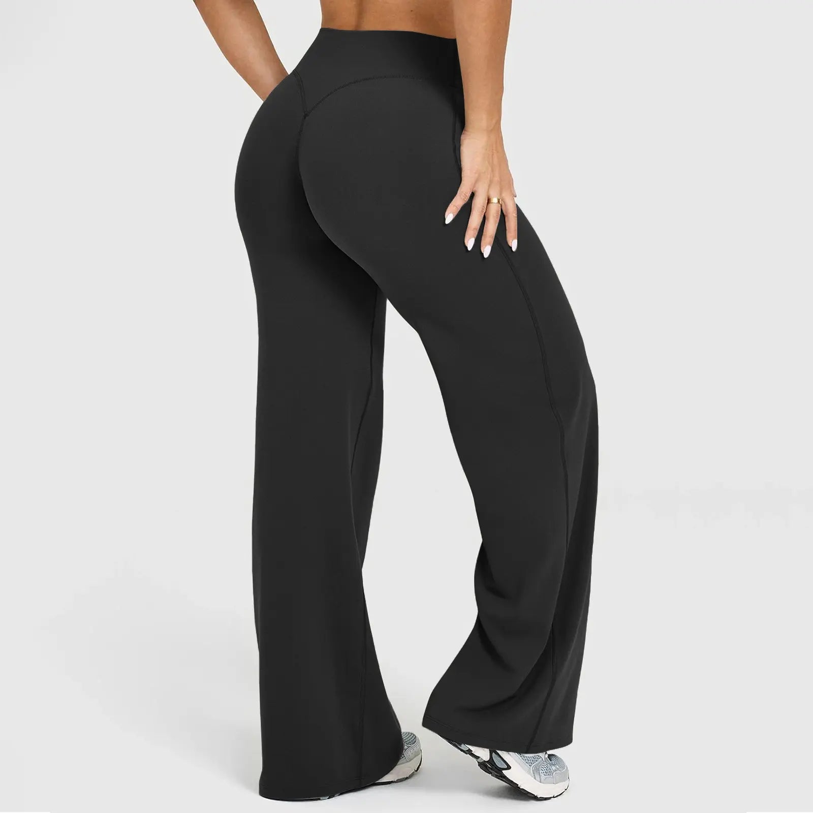 Women's Casual Pants | High Waisted | Loose-Fitting Wide Leg | Yoga | Comfortable Elastic Stretch | Straight Leg Hem