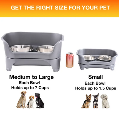 Neater Feeder for Dogs – Mess-Proof Elevated Pet Bowls, Stainless Steel, BPA-Free, Dishwasher Safe, Made in USA