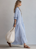 Women’s Casual Striped Loose-fitting Dress