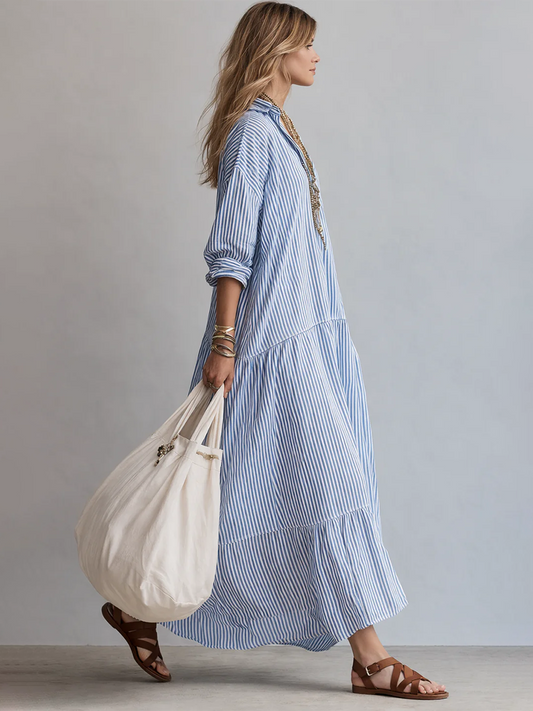Women’s Casual Striped Loose-fitting Dress