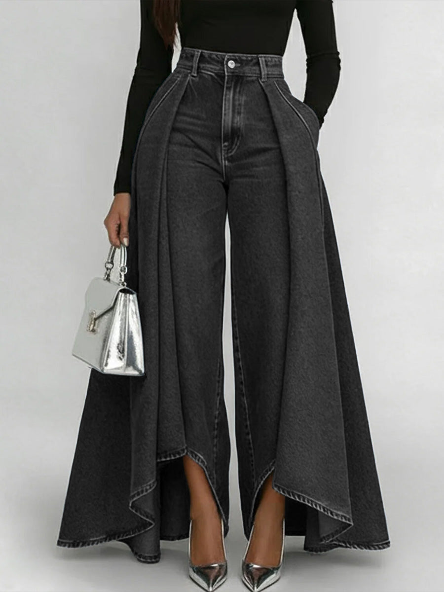 Women’s High-Waisted Relaxed Wide-Leg Jeans – Effortless Everyday Comfort