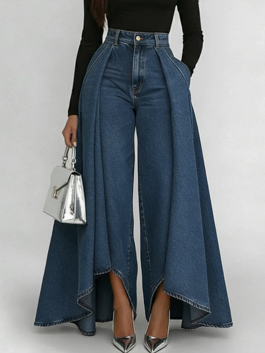 Women’s High-Waisted Relaxed Wide-Leg Jeans – Effortless Everyday Comfort