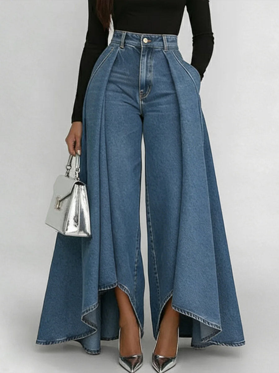 Women’s High-Waisted Relaxed Wide-Leg Jeans – Effortless Everyday Comfort