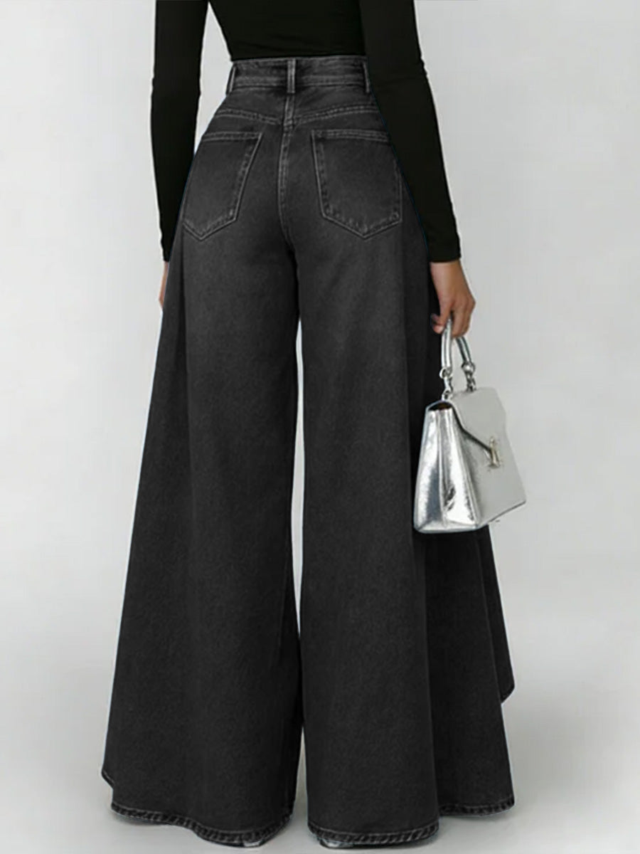 Women’s High-Waisted Relaxed Wide-Leg Jeans – Effortless Everyday Comfort