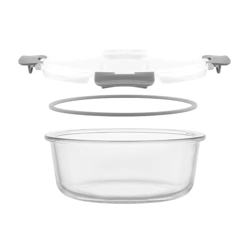 Ultimate 12-Piece Glass Food Storage Container Set with BPA-Free Airtight Locking Lids – Square & Round Meal Prep Containers, Freezer & Dishwasher Safe