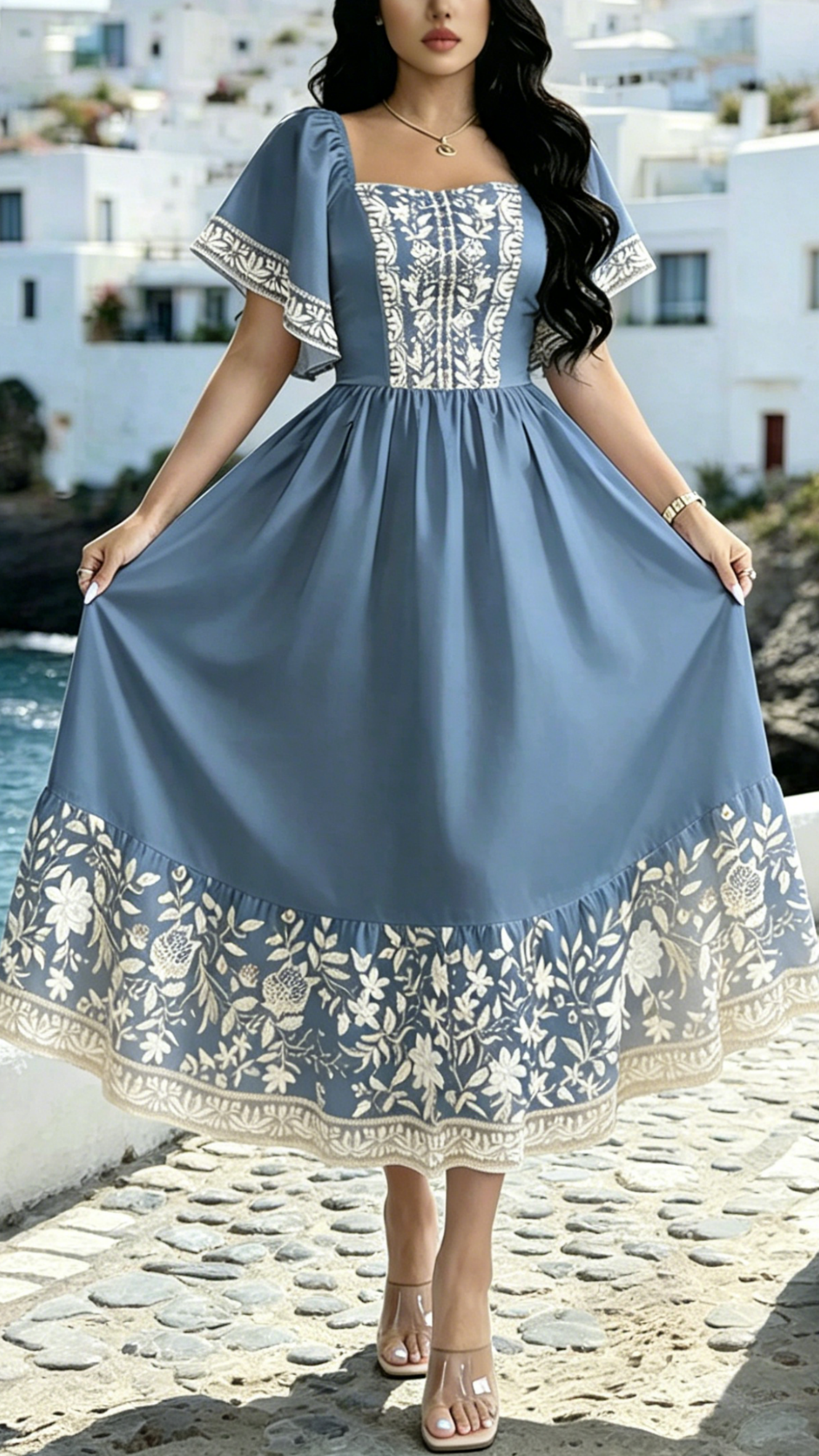 Women’s Elegant & Slimming Printed Dress